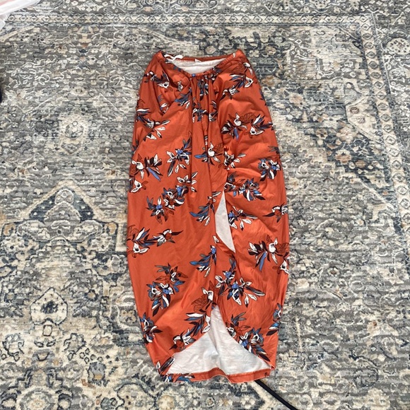 Casual Wrap Elastic High Waist Wrap Maxi Skirt M - Picture 5 of 7